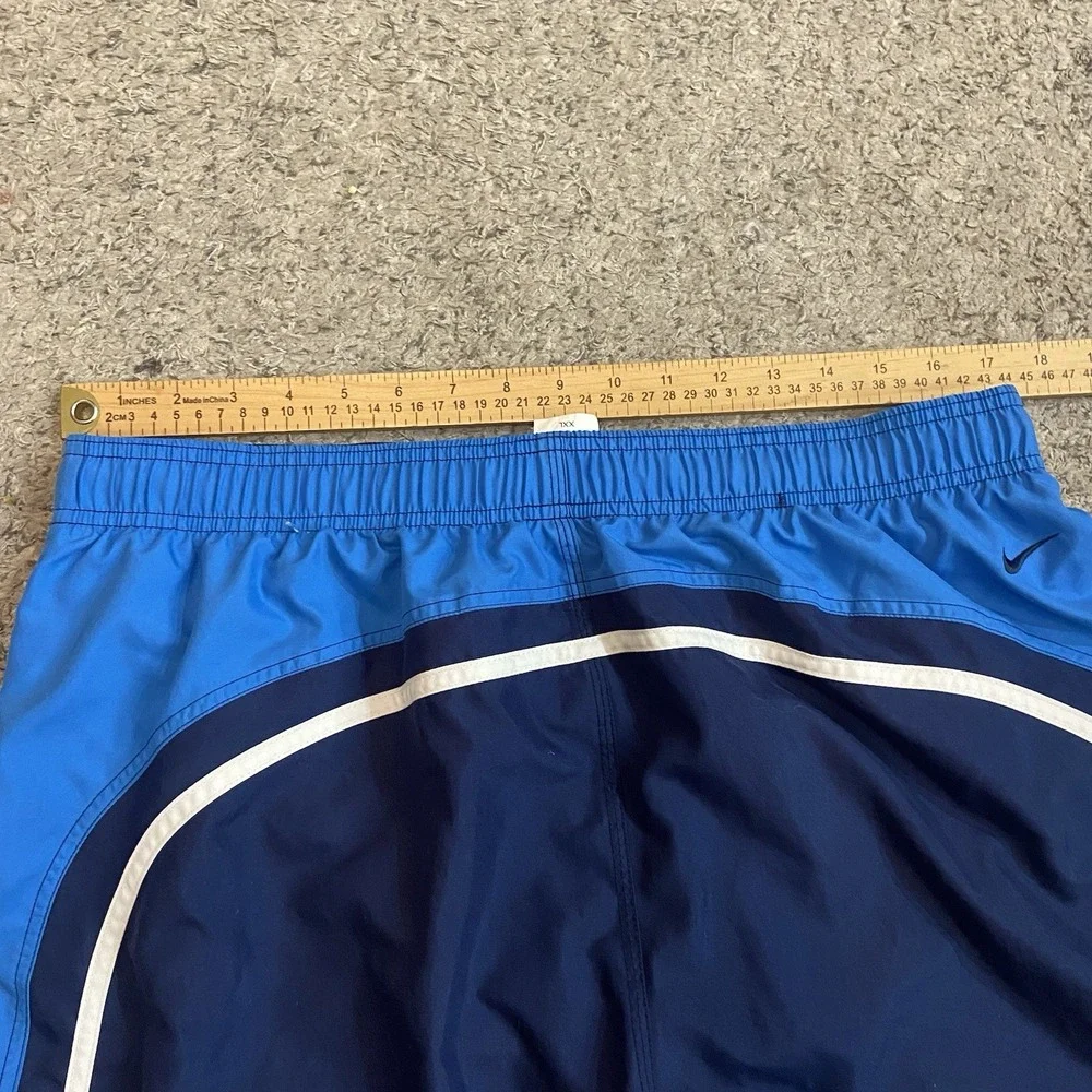 Vintage Nike Swim Trunks Mens XXL Blue Hybrid Mesh Lined Shorts Y2K